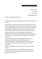 Stellenausschreibung Praktikum Atelier THomas Kellner