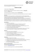 Stellenausschreibung Praktikum Grimme Institut